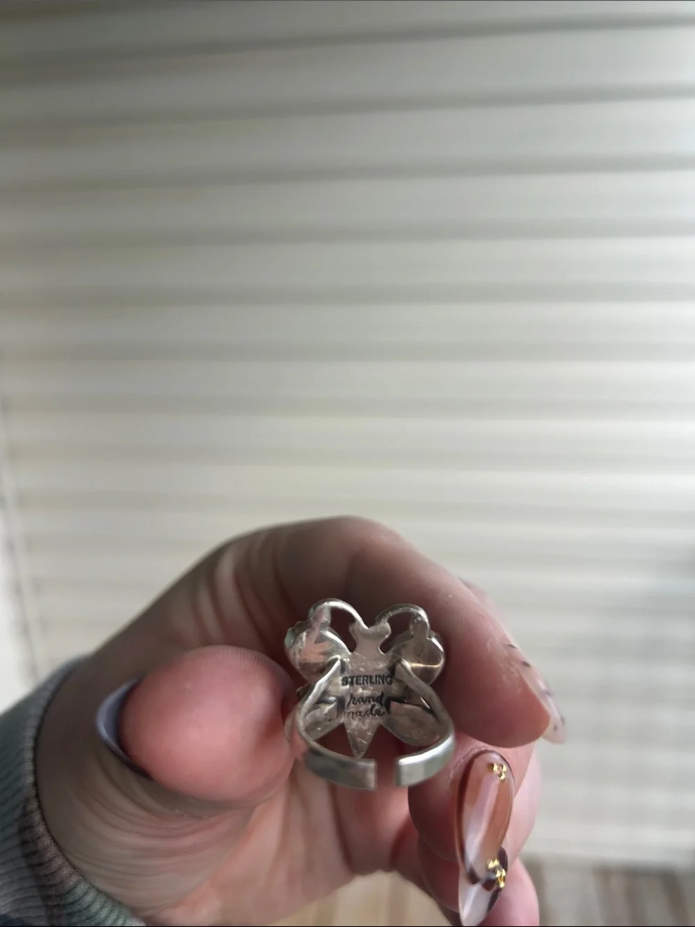Pink Conch Butterfly Ring